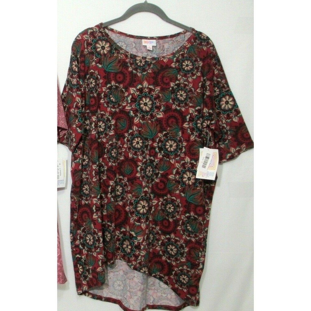 NWT LulaRoe Irma Womens Floral Top Short Sleeve Stretch Size S